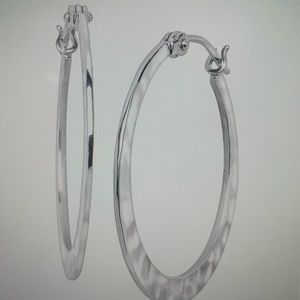 NEW Silpada full circle hoop earrings in Silver